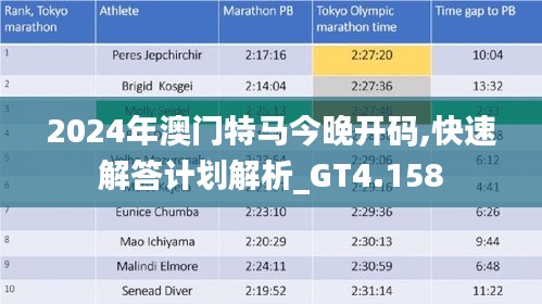 2024年澳门特马今晚开码,快速解答计划解析_GT4.158