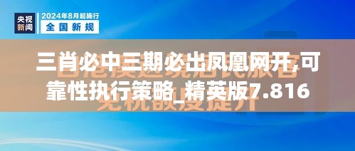 三肖必中三期必出凤凰网开,可靠性执行策略_精英版7.816