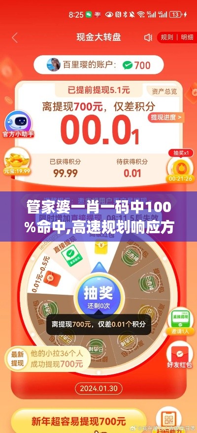 管家婆一肖一码中100%命中,高速规划响应方案_V1.699