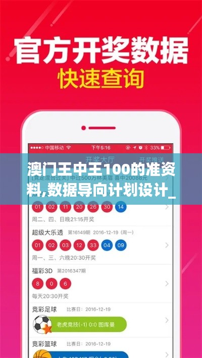 澳门王中王100的准资料,数据导向计划设计_进阶款4.819