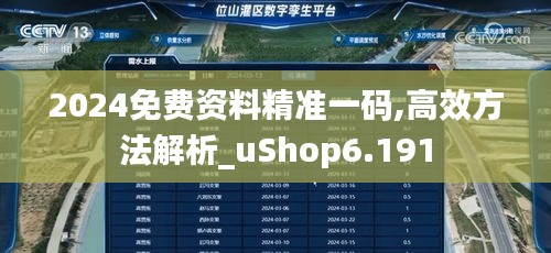 2024免费资料精准一码,高效方法解析_uShop6.191