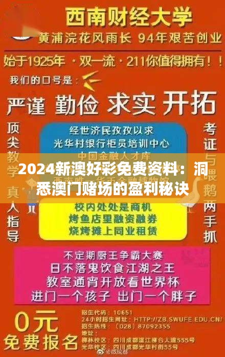 2024新澳好彩免费资料：洞悉澳门赌场的盈利秘诀