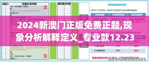 2024新澳门正版免费正题,现象分析解释定义_专业款12.232