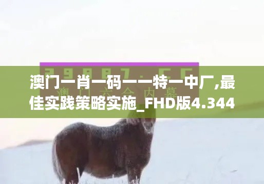 澳门一肖一码一一特一中厂,最佳实践策略实施_FHD版4.344