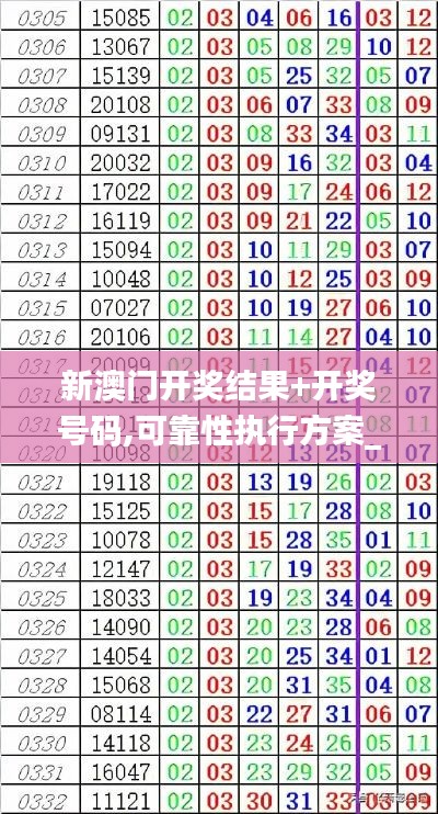 新澳门开奖结果+开奖号码,可靠性执行方案_云端版3.942