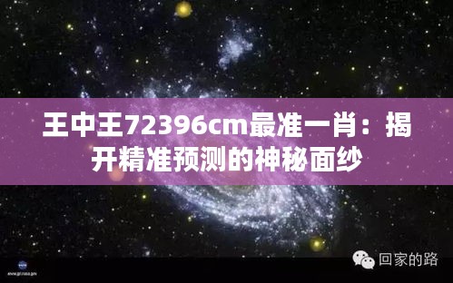 王中王72396cm最准一肖：揭开精准预测的神秘面纱