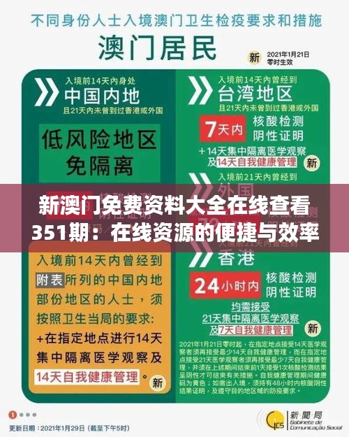 新澳门免费资料大全在线查看351期：在线资源的便捷与效率，资讯触手可及